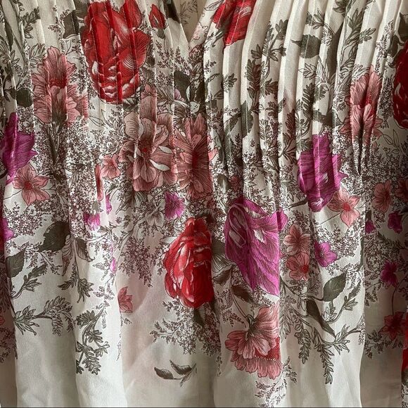 JOIE Silk Floral Print Blouse Blush Pink XS - Picture 9 of 10